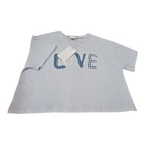 Zara Sky Blue Love Tee
